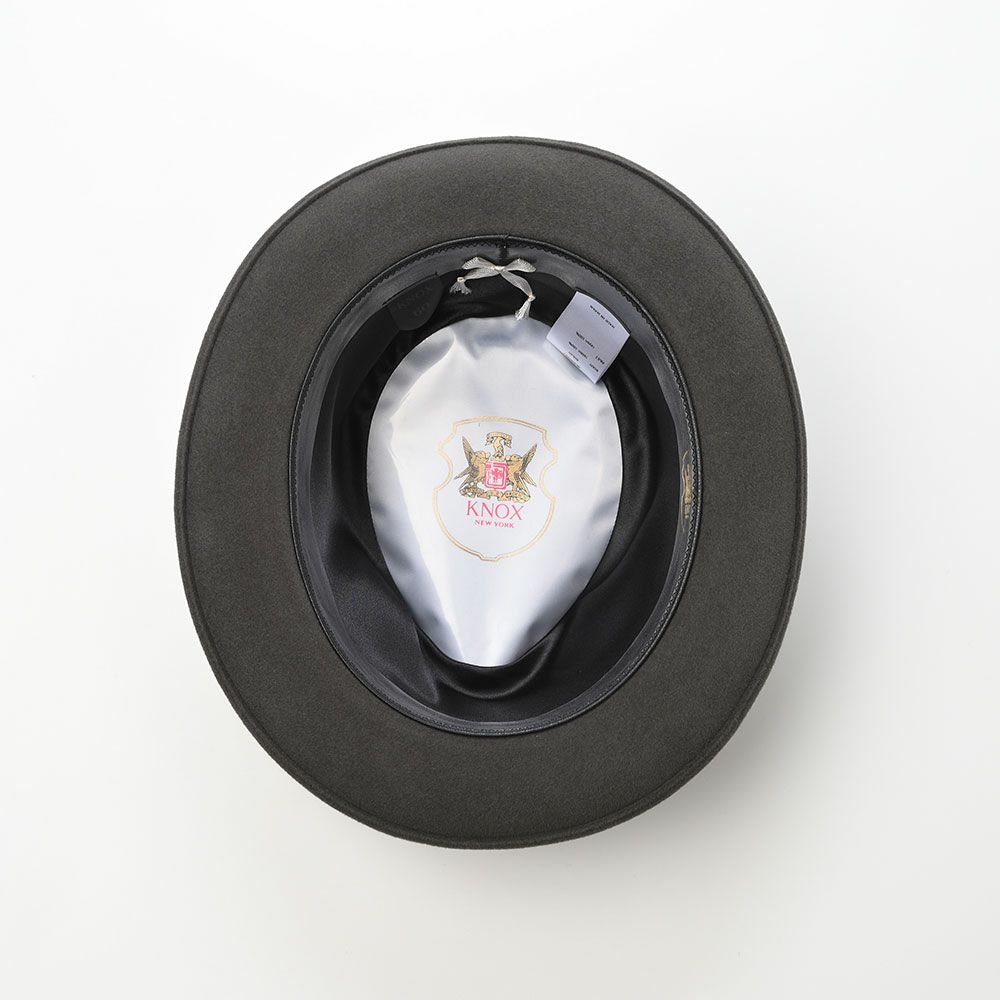 ノックスのフェルトハット Rabbit Fur Trilby Hat（ラビットファー トリルビーハット）KPK ダークグレー