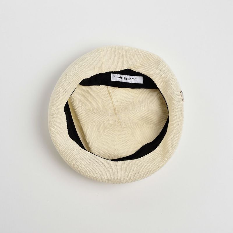 ラコステのベレー帽 THERMO BERET（サーモベレー）L7018 オフホワイト