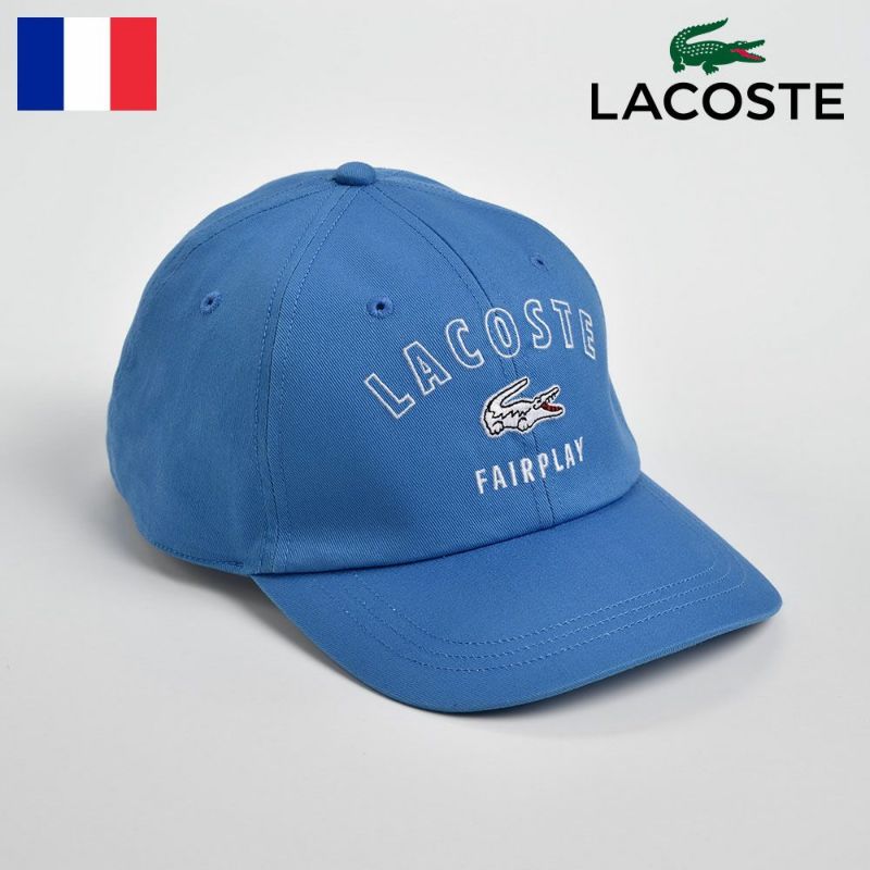 ラコステのキャップ COTTON 6PANEL CAP（コットン 6パネル キャップ）L3502 ブルー