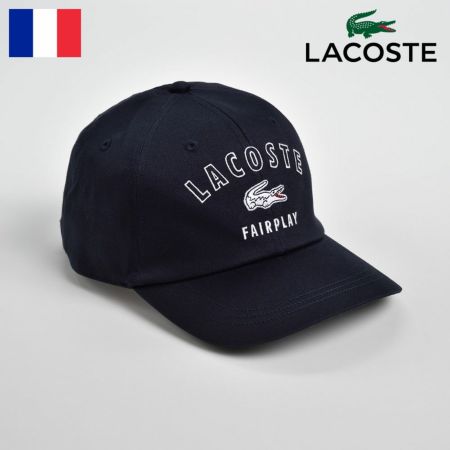 ラコステのキャップ COTTON 6PANEL CAP（コットン 6パネル キャップ）L3502 ネイビー