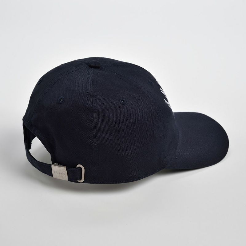 ラコステのキャップ COTTON 6PANEL CAP（コットン 6パネル キャップ）L3502 ネイビー