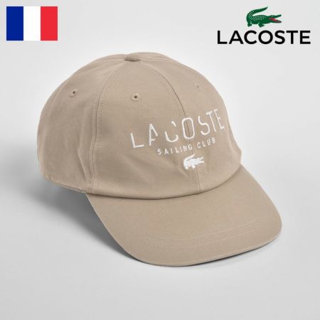 ラコステのキャップ野球帽 COTTON 6PANEL CAP（コットン 6パネルキャップ）L3908 ベージュ