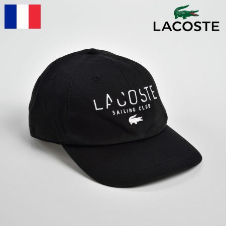 ラコステのキャップ野球帽 COTTON 6PANEL CAP（コットン 6パネルキャップ）L3908 ブラック