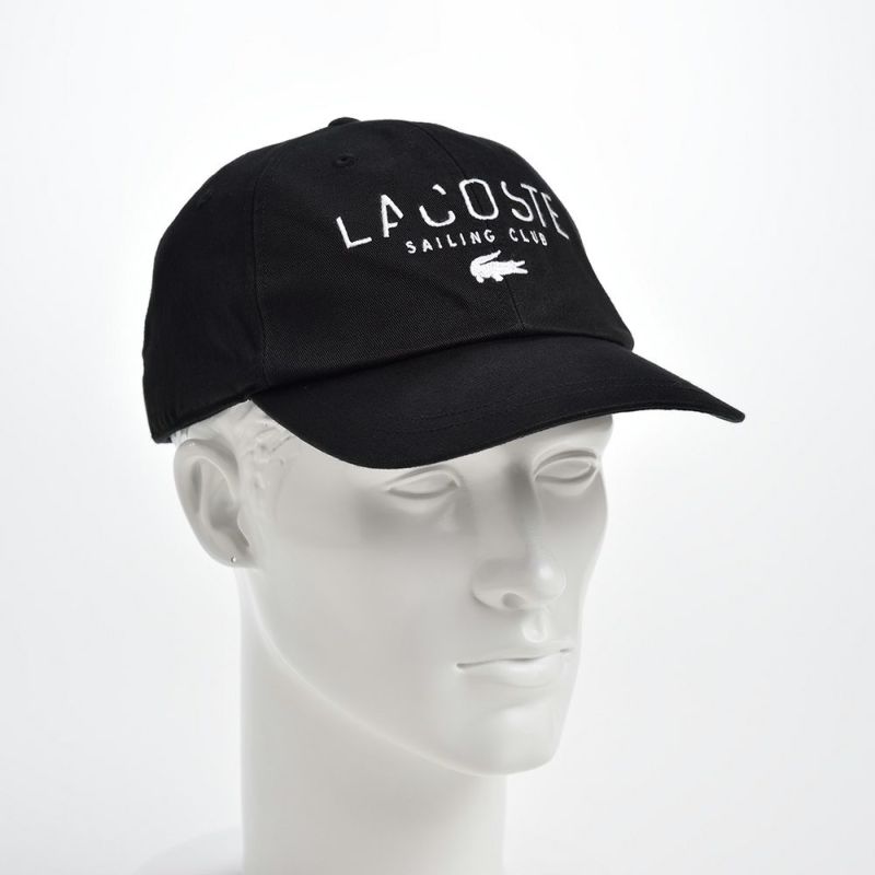 ラコステのキャップ COTTON 6PANEL CAP（コットン 6パネルキャップ）L3908 ブラック