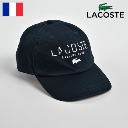 ラコステのキャップ野球帽 COTTON 6PANEL CAP（コットン 6パネルキャップ）L3908 ネイビー
