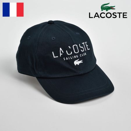 ラコステのキャップ COTTON 6PANEL CAP（コットン 6パネルキャップ）L3908 ネイビー