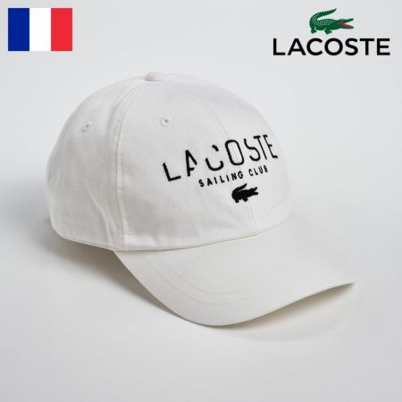ラコステのキャップ野球帽 COTTON 6PANEL CAP（コットン 6パネルキャップ）L3908 オフホワイト