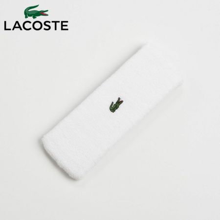 ラコステのヘアバンド COOL MAX HAIR BAND（クールマックス ヘアバンド）L7070 ホワイト