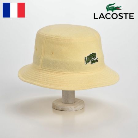 ラコステの布帛ソフトハット PILE BUCKET HAT（パイル バケットハット）L1139 イエロー