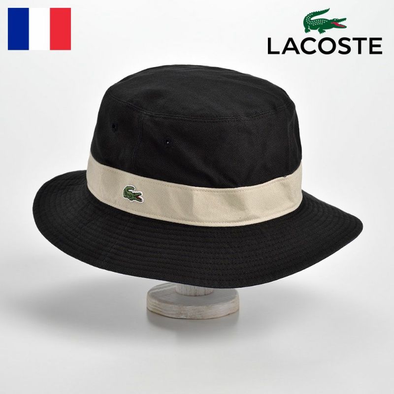 帽子 ハット LACOSTE（ラコステ） COTTON REVERSIBLE SAFARI（コットン リバーシブルサファリ）L3481 ブラック
