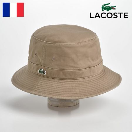 ラコステの布帛ソフトハット COTTON SAFALI HAT（コットン サファリハット）L3981 ベージュ