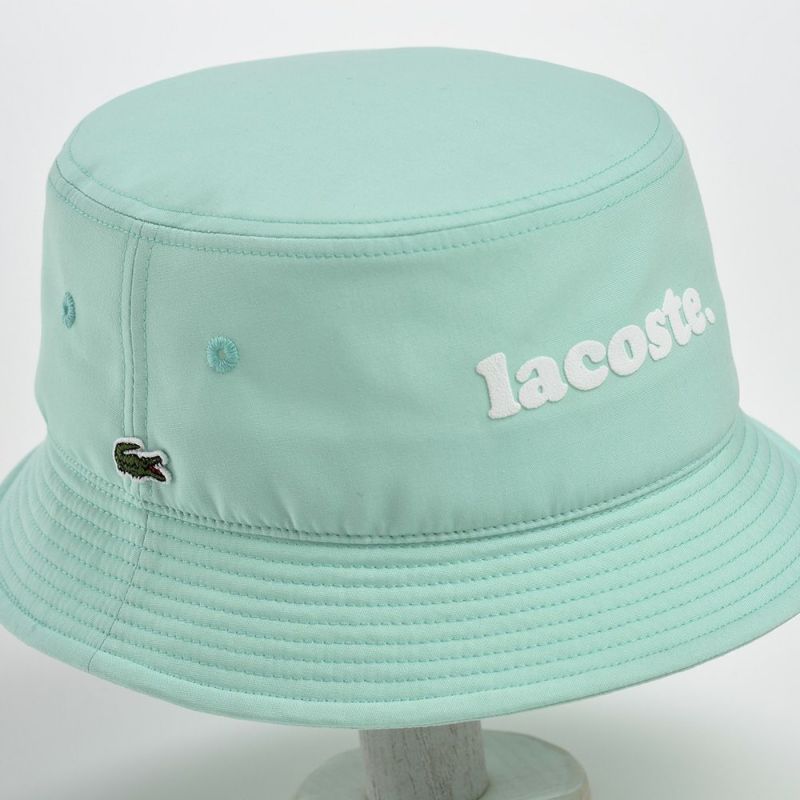 ラコステの布帛ソフトハット POPLIN BUCKET HAT（ポプリン バケットハット）L7069 ライトグリーン