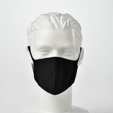 紳士雑貨のマスク 【送料無料／日本製】制菌・消臭・洗えるエリプリ布マスク ブラック