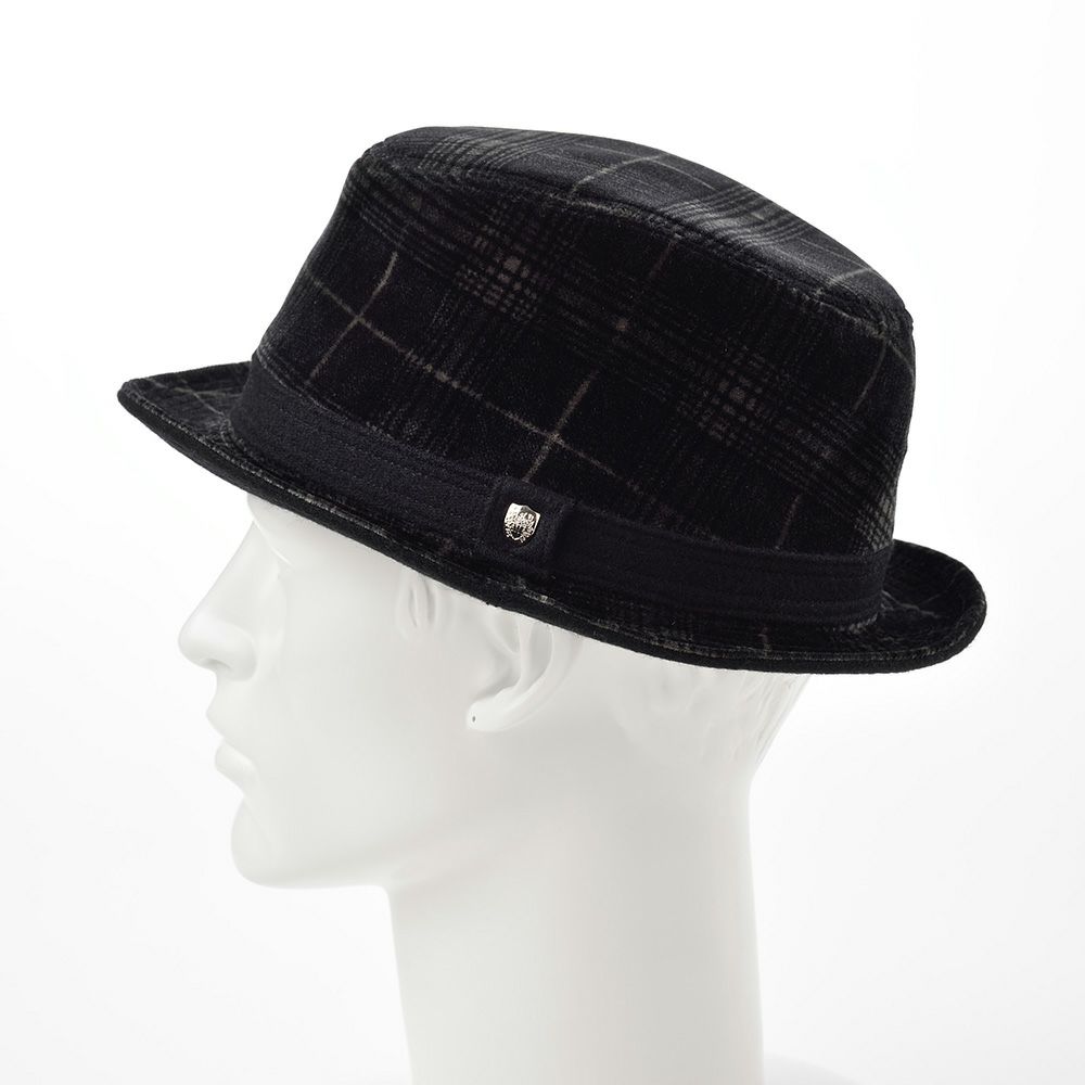 ダックスの布帛ソフトハット Alpen Pontoglio Velvet（アルペン ポントリオベルベット） D3707 ブラック