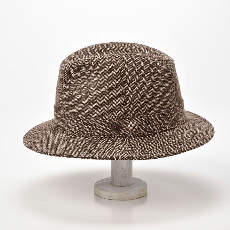 ダックスの布帛ソフトハット Safari Herringbone（サファリ ヘリンボン） D3804 ブラウン