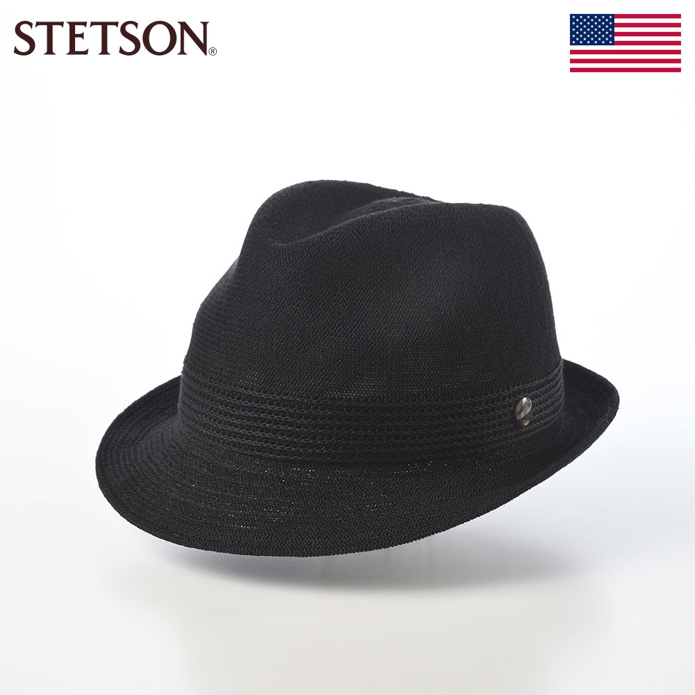 ステットソンの布帛ソフトハット MANISH THERMO KNIT（マニッシュ サーモ ニット）SE105 ブラック