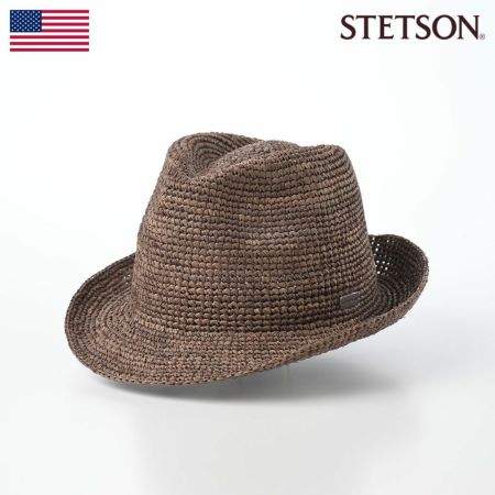 ステットソンのストローハット MANISH RAFFIA（マニッシュ ラフィア）SE507 ブラウン