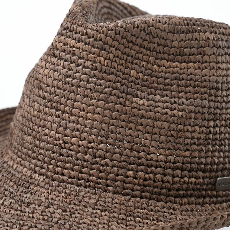 ステットソンのストローハット MANISH RAFFIA（マニッシュ ラフィア）SE507 ブラウン