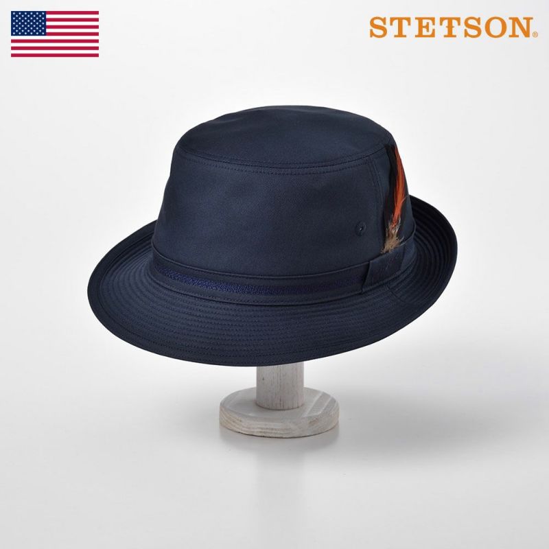 帽子 布帛ソフトハット STETSON（ステットソン） COAT CLOTH ALPEN（コート クロス アルペン）SE508 ネイビー