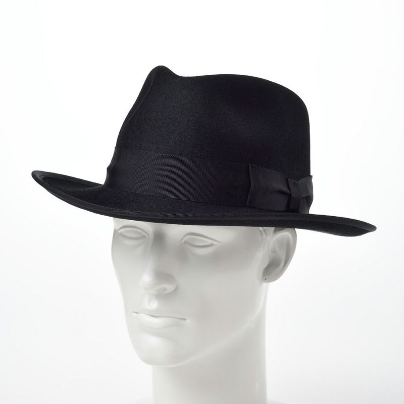 ステットソンのフェルトハット RABBIT FUR FEDORA（ラビットファー フェドラ）SH401 ブラック