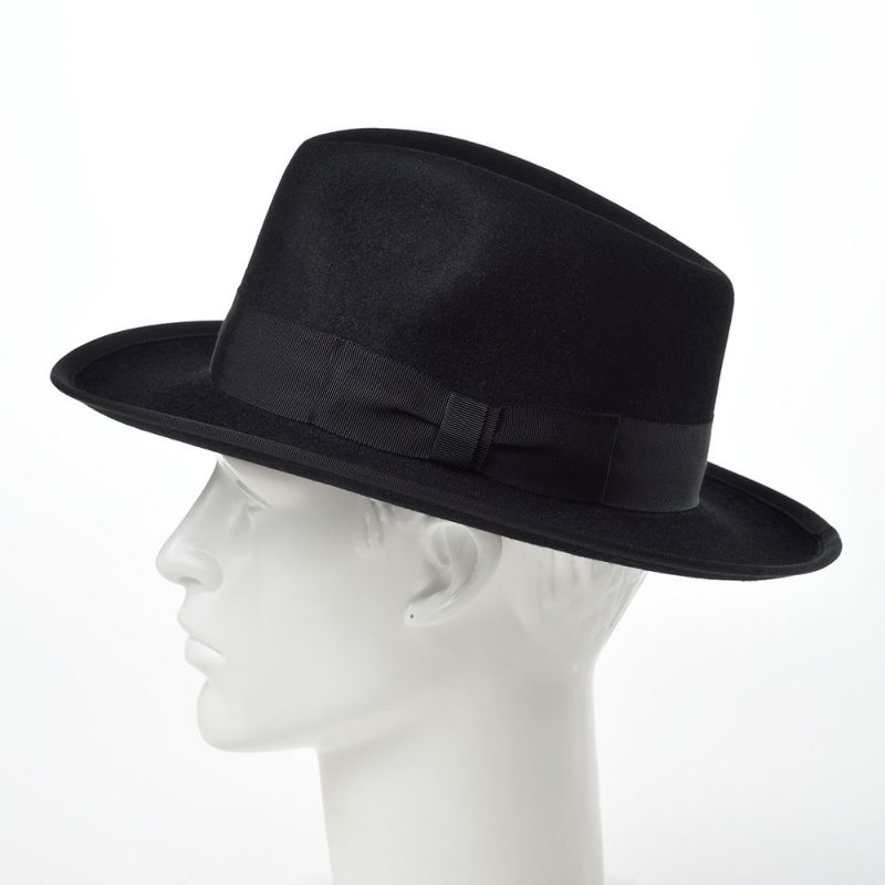 ステットソンのフェルトハット RABBIT FUR FEDORA（ラビットファー フェドラ）SH401 ブラック