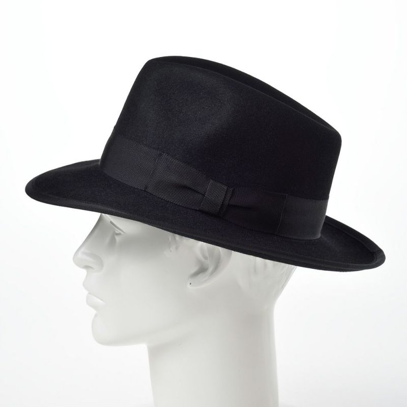 ステットソンのフェルトハット RABBIT FUR FEDORA（ラビットファー フェドラ）SH401 ブラック