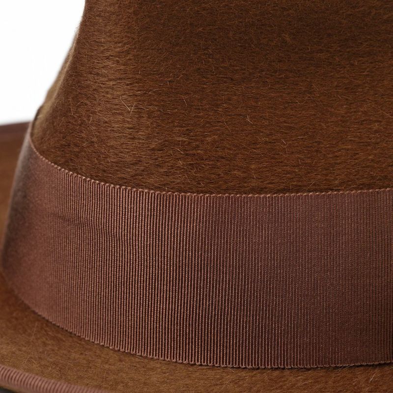ステットソンのフェルトハット CAMEL MIX OPENCROWN（キャメルミックス オープンクラウン）SH406 キャメル