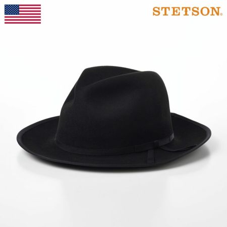 ステットソンのフェルトハット BEAVER FEDORA（ビーバー フェドラ）SH407 ブラック