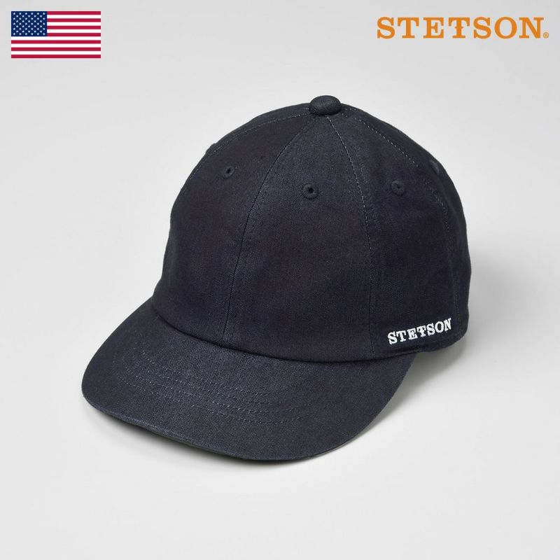 帽子 キャップ 野球帽 STETSON（ステットソン） COOL MAX DINIM CAP（クールマックスデニム キャップ）SE175 ネイビー