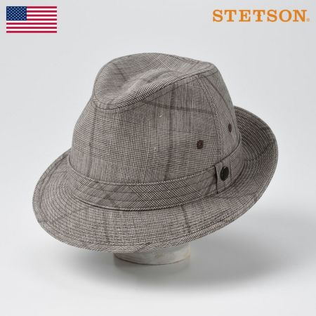 ステットソンの布帛ソフトハット LINEN HAT（リネンハット）SE448 ブラウン