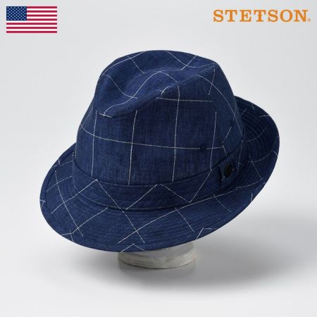 ステットソンの布帛ソフトハット LINEN HAT（リネンハット）SE448 ネイビー