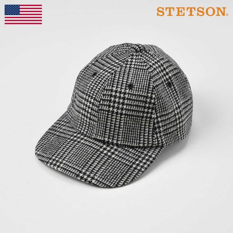 ステットソンのキャップ WASHABLE TWEED CAP（ウォッシャブルツイードキャップ）SE473 ブラック