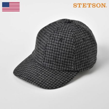 ステットソンのキャップ野球帽 WASHABLE TWEED CAP（ウォッシャブルツイードキャップ）SE473 チャコールグレー