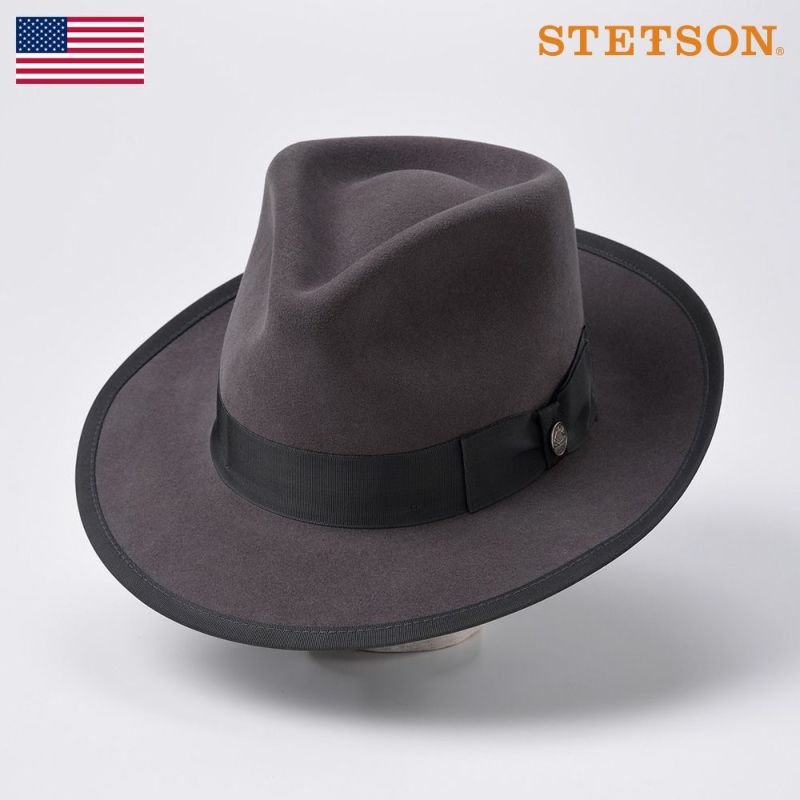 帽子 フェルトハット STETSON（ステットソン） VINTAGE WHIPPET MIX（ビンテージウィペット ミックス）ST165 チャコールグレー