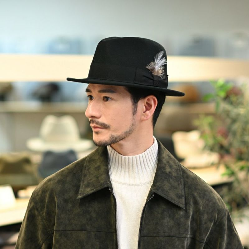 ステットソンのフェルトハット CRUSHABLE WOOL HAT（クラッシャブルウールハット）SE217 ブラック