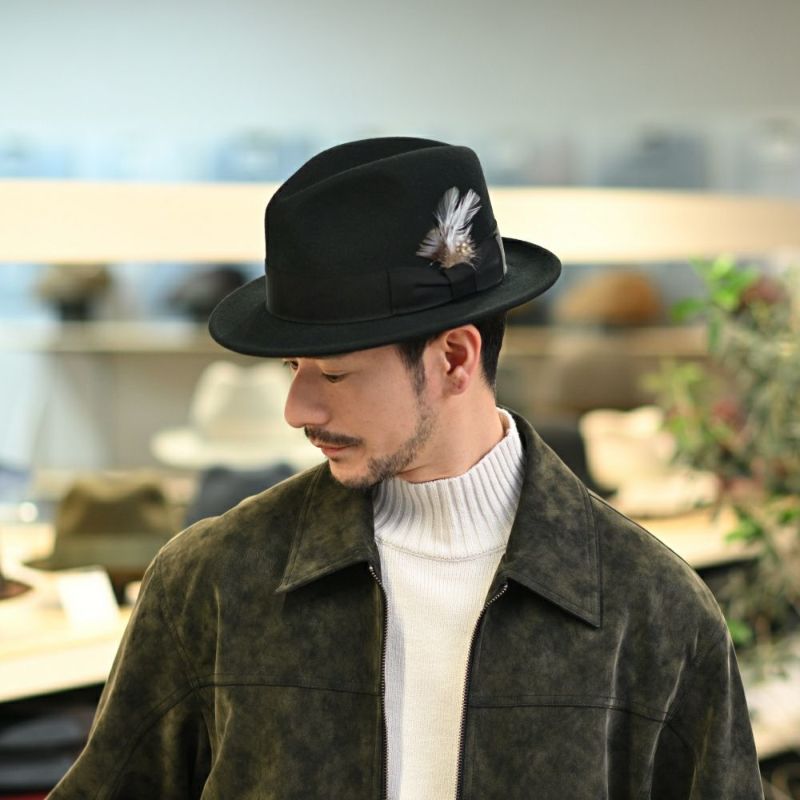 ステットソンのフェルトハット CRUSHABLE WOOL HAT（クラッシャブルウールハット）SE217 ブラック
