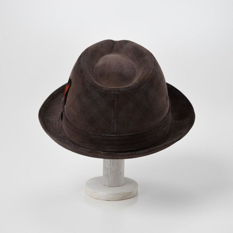 ステットソンの布帛ソフトハット CHECK CORDUROY HAT（チェックコーデュロイハット）SE490 ブラウン