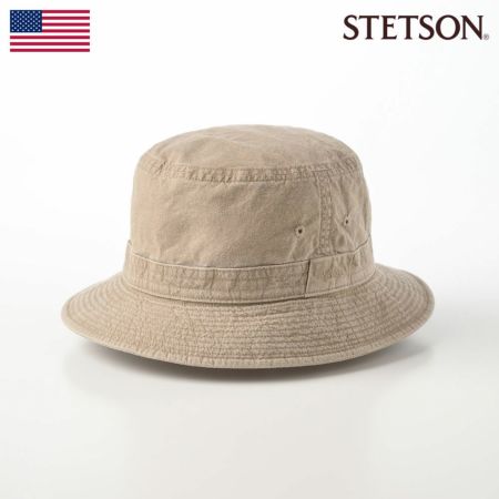 ステットソンの布帛ソフトハット COTTON OVERDYE WASHED HAT（コットンオーバーダイウォッシュドハット）SE076 ベージュ
