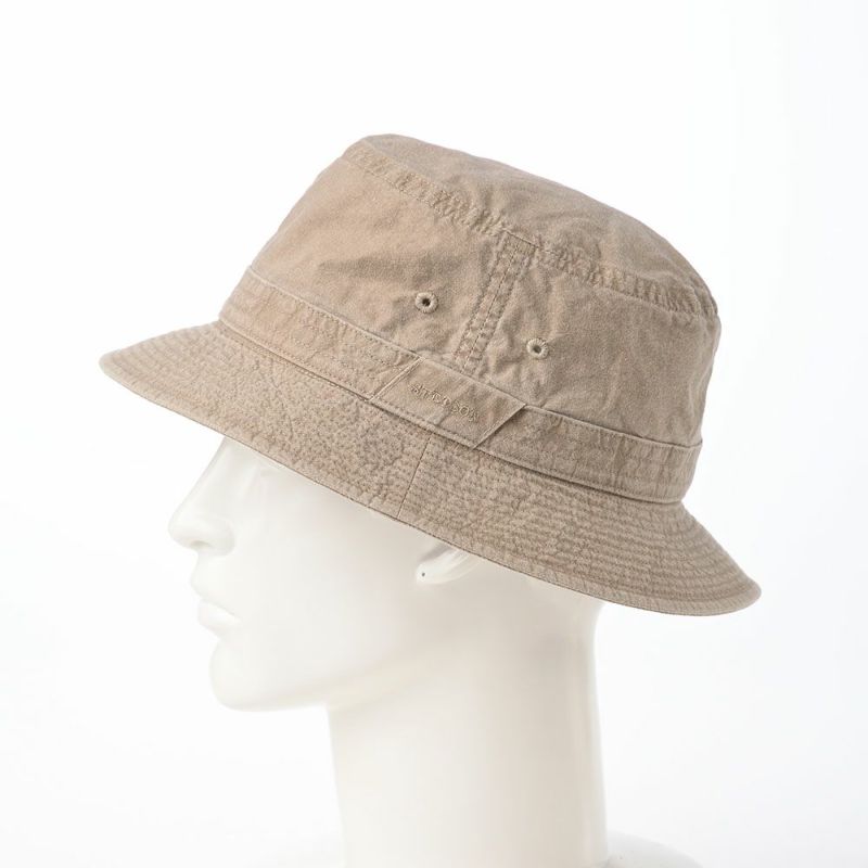 ステットソンの布帛ソフトハット COTTON OVERDYE WASHED HAT（コットンオーバーダイウォッシュドハット）SE076 ベージュ