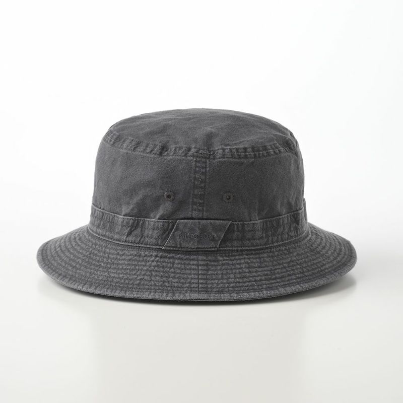 ステットソンの布帛ソフトハット COTTON OVERDYE WASHED HAT（コットンオーバーダイウォッシュドハット）SE076 ブラック