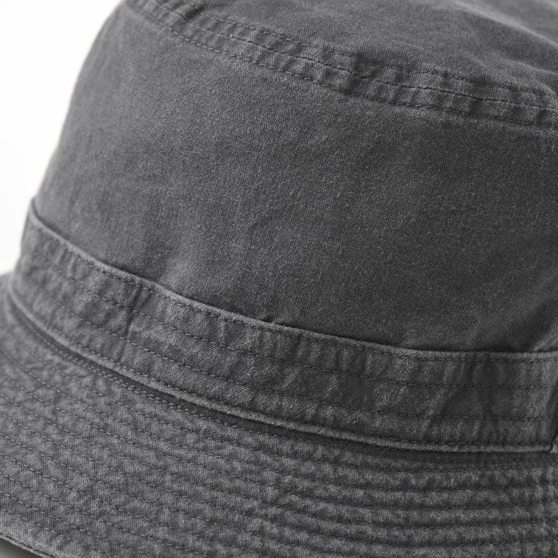 ステットソンの布帛ソフトハット COTTON OVERDYE WASHED HAT（コットンオーバーダイウォッシュドハット）SE076 ブラック