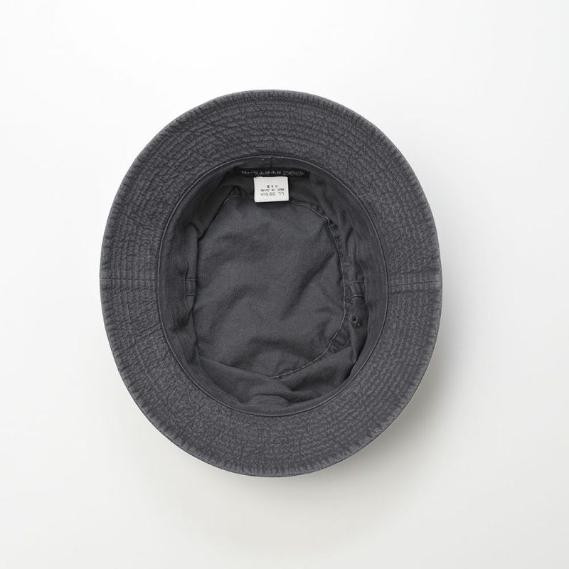 ステットソンの布帛ソフトハット COTTON OVERDYE WASHED HAT（コットンオーバーダイウォッシュドハット）SE076 ブラック