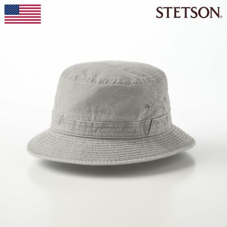 ステットソンの布帛ソフトハット COTTON OVERDYE WASHED HAT（コットンオーバーダイウォッシュドハット）SE076 グレー