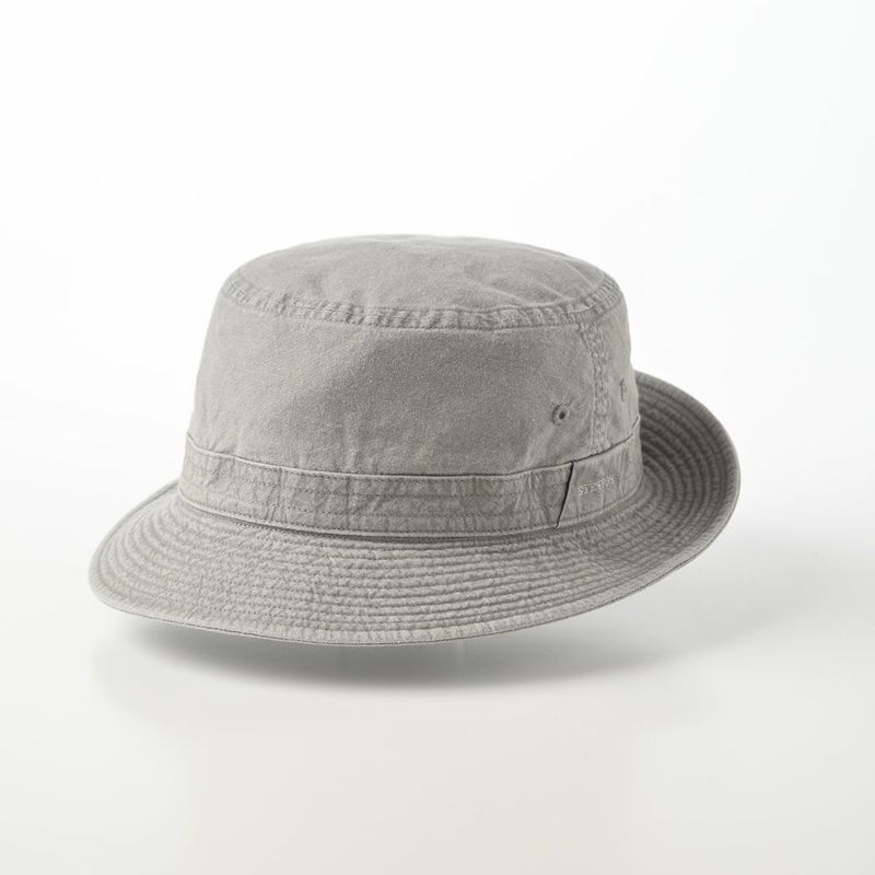 ステットソンの布帛ソフトハット COTTON OVERDYE WASHED HAT（コットンオーバーダイウォッシュドハット）SE076 グレー