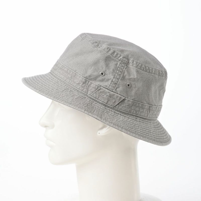 ステットソンの布帛ソフトハット COTTON OVERDYE WASHED HAT（コットンオーバーダイウォッシュドハット）SE076 グレー