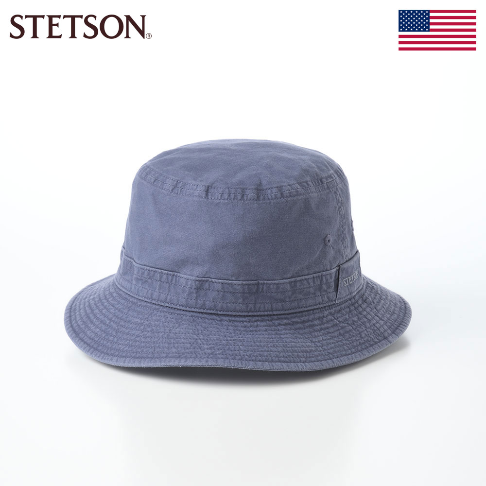ステットソンの布帛ソフトハット COTTON OVERDYE WASHED HAT（コットンオーバーダイウォッシュドハット）SE076 ネイビー