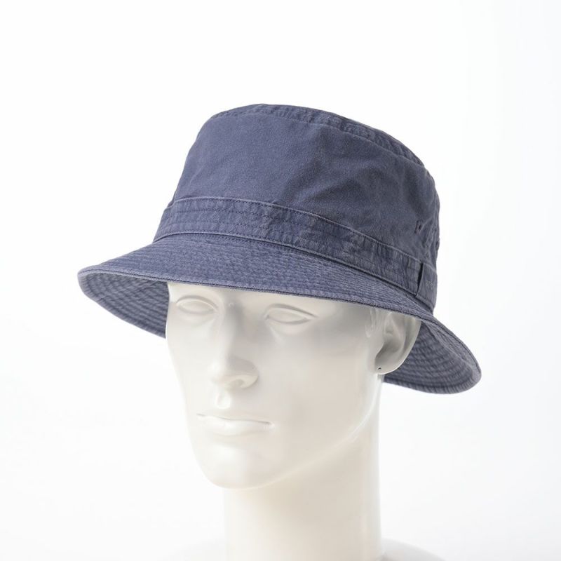 ステットソンの布帛ソフトハット COTTON OVERDYE WASHED HAT（コットンオーバーダイウォッシュドハット）SE076 ネイビー