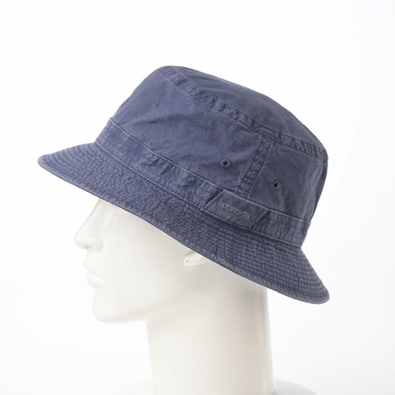 ステットソンの布帛ソフトハット COTTON OVERDYE WASHED HAT（コットンオーバーダイウォッシュドハット）SE076 ネイビー