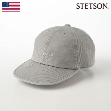 ステットソンのキャップ野球帽 COTTON OVERDYE WASHED CAP（コットンオーバーダイウォッシュドキャップ）SE077 グレー