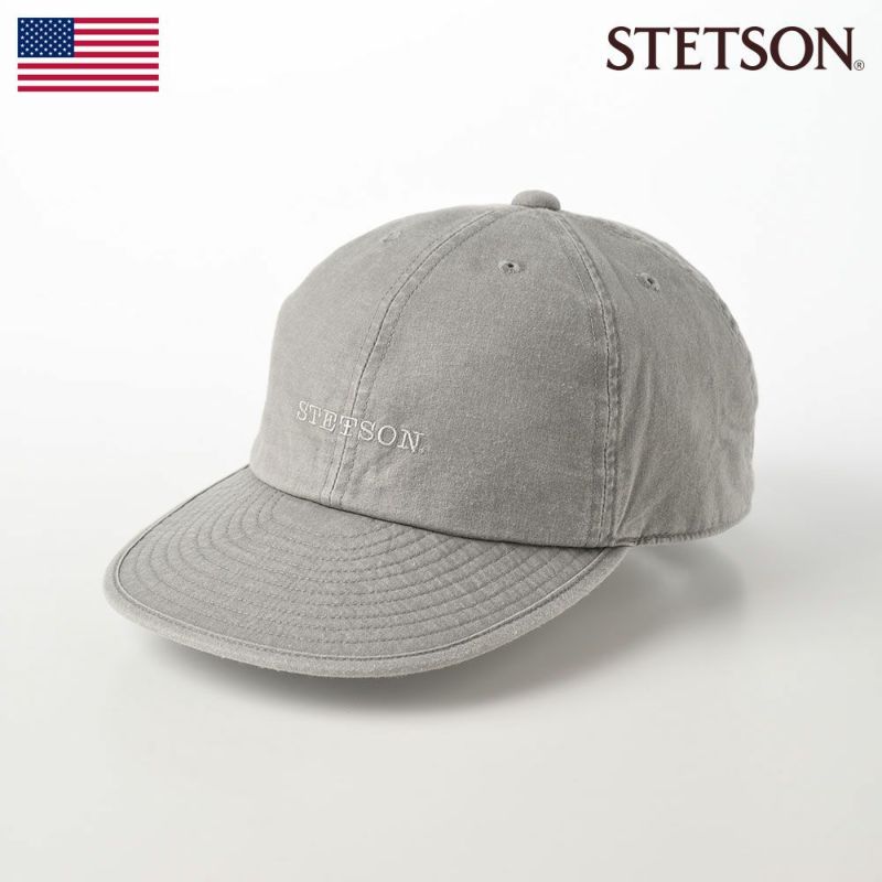 帽子 キャップ 野球帽 STETSON（ステットソン） COTTON OVERDYE WASHED CAP（コットンオーバーダイウォッシュドキャップ）SE077 グレー